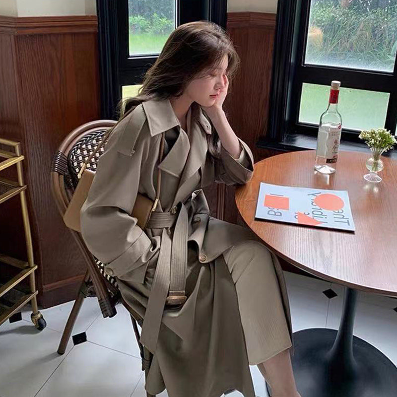 Gabardina Media con Estilo y Sencilla para Mujer