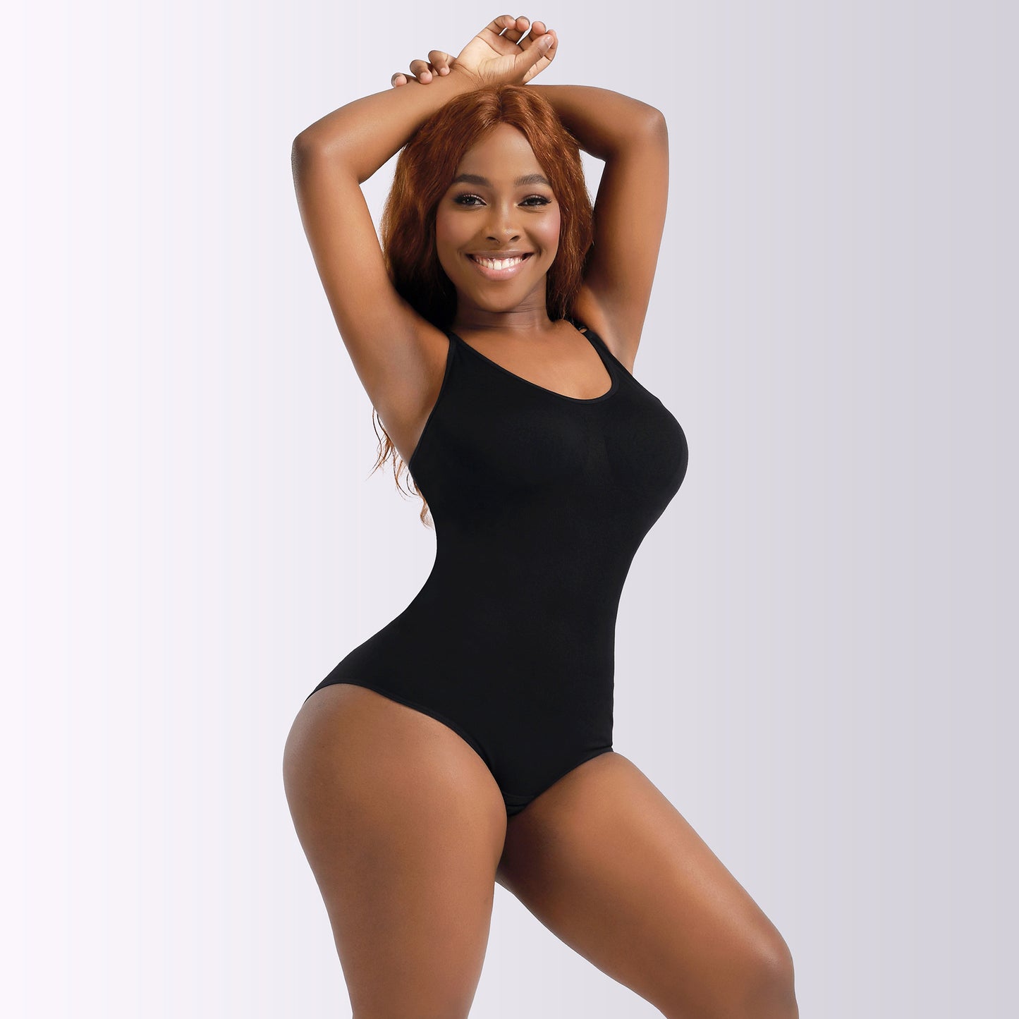 Nylon faja corsé adelgazante mejorada, faja de una pieza sin costuras, contracción abdominal y levantamiento de cadera