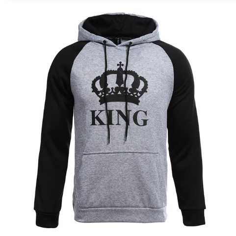 Sudadera con capucha estampada para pareja