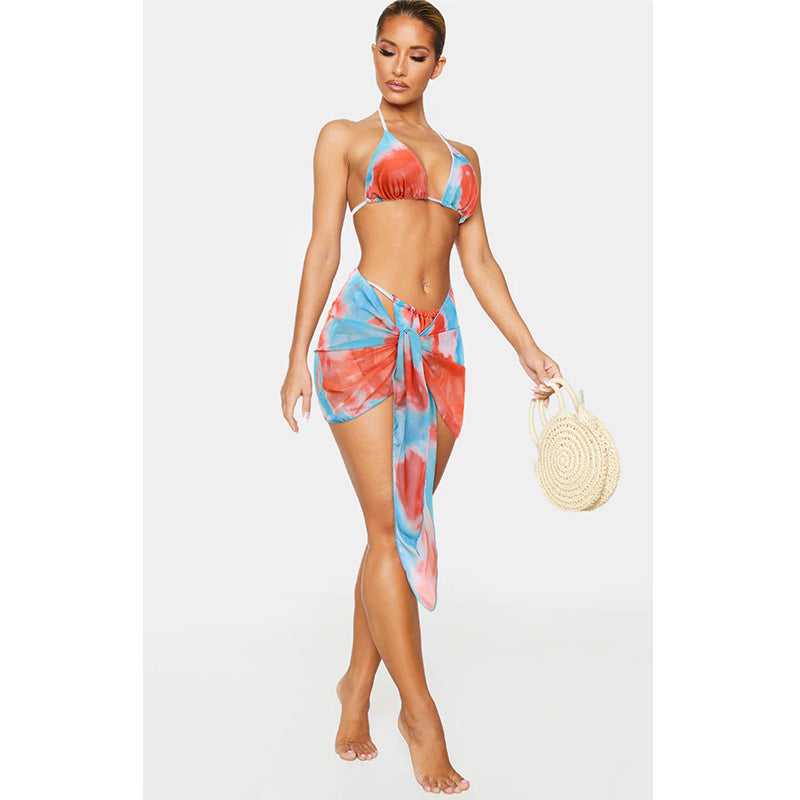 Traje de baño para mujer, bikini de tres piezas
