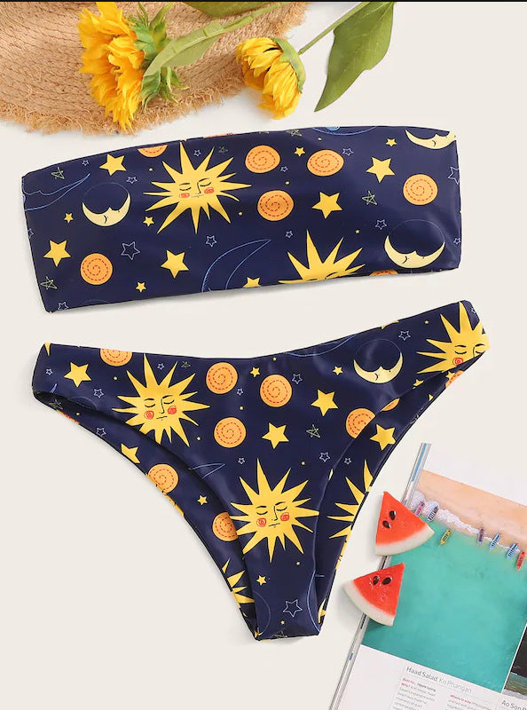 Conjunto de bikini gráfico para mujer