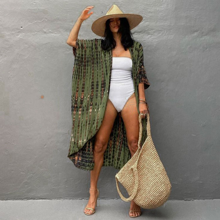 Traje de baño para mujer, conjunto de playa, bikini de vacaciones con protección solar