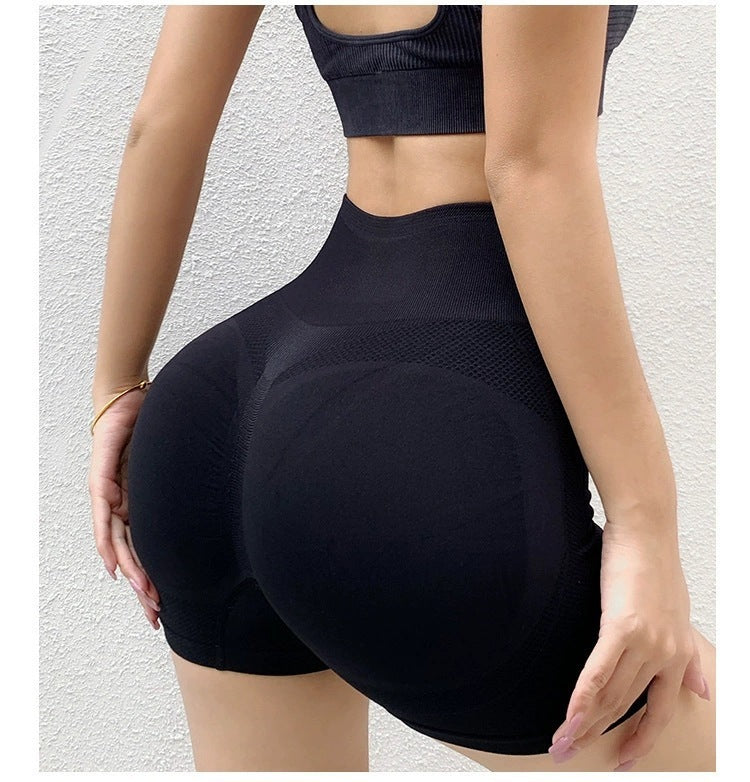 Shorts de yoga fitness, pantacourts, leggings sans couture sculptant les fesses, shorts de sport pour femme