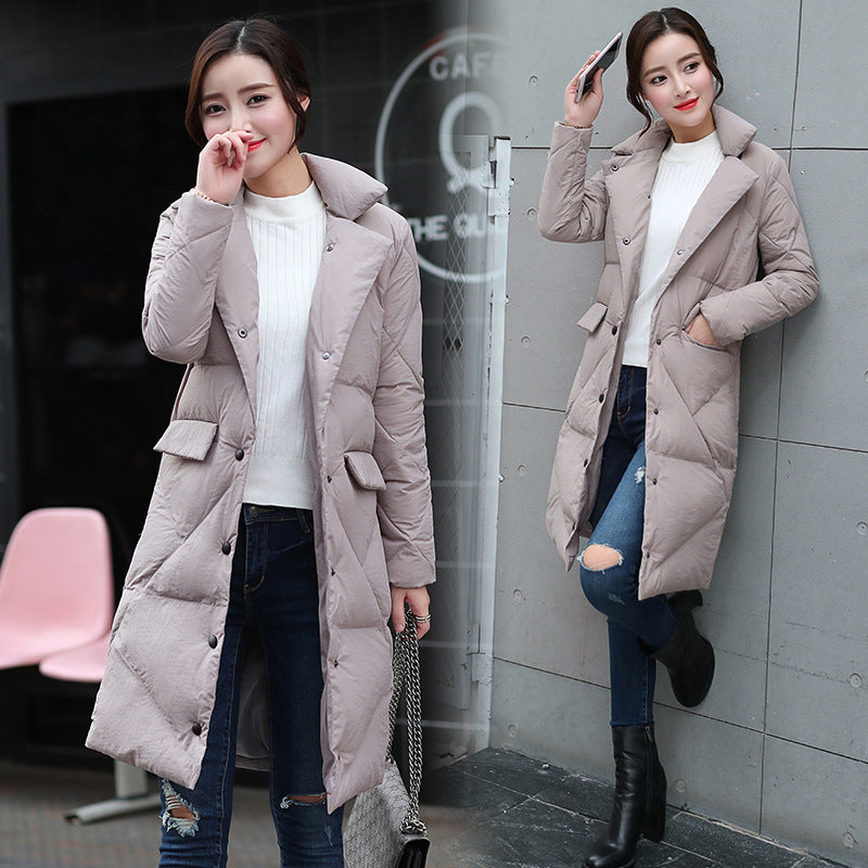 Chaqueta de traje de algodón ligera con cuello de plumón de moda