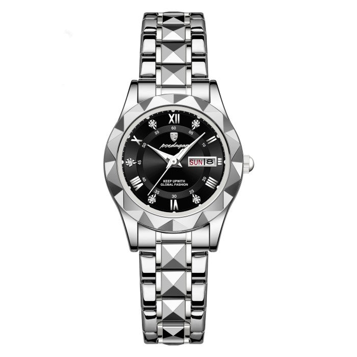 Reloj Luminoso Impermeable de Doble Calendario para Mujer