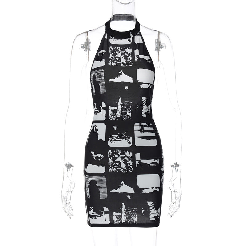 Robe fourreau dos nu pour femme