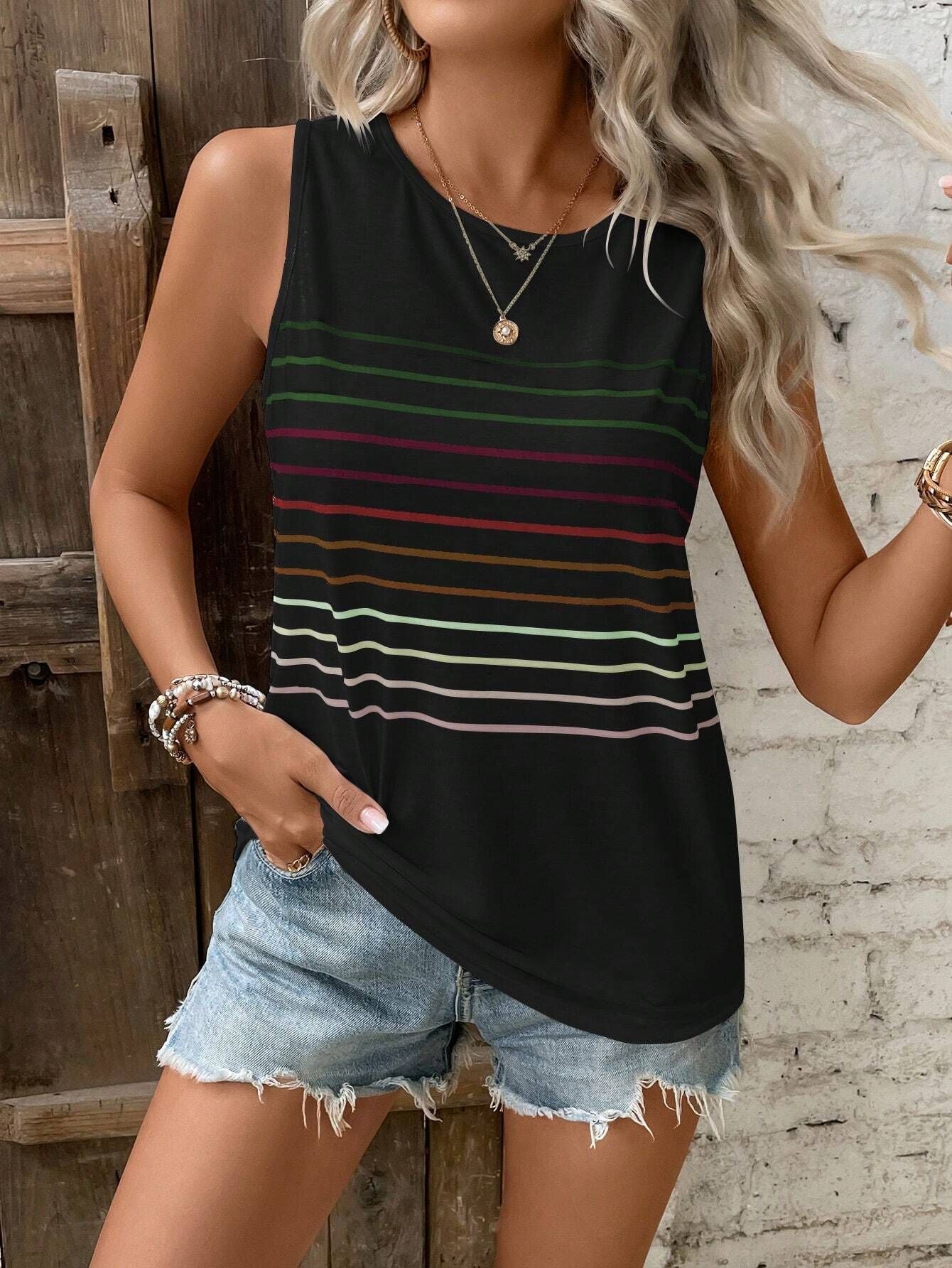 Divertidas blusas sin mangas para primavera y verano