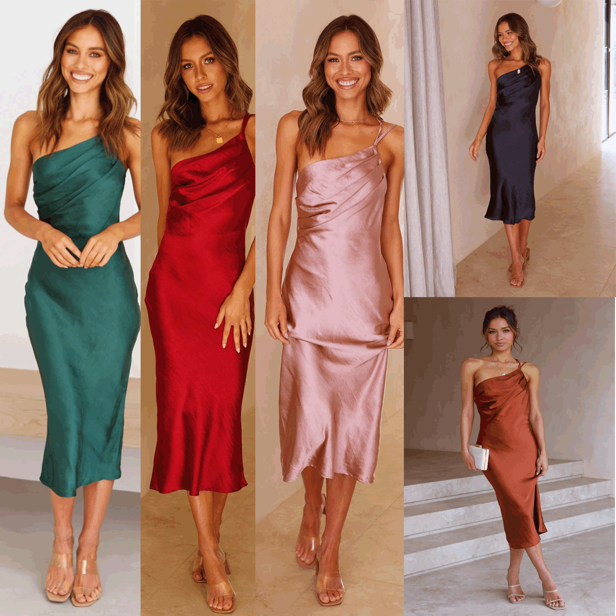 Akatonbo Back Lace Up Slim Fit Dress