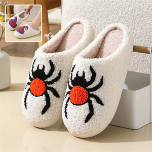 Snoopy Halloween Spider Witch-hat Slippers Home Indoor Non-slip Floor Bedroom Slippers Winter Warm House Shoes For Women Men