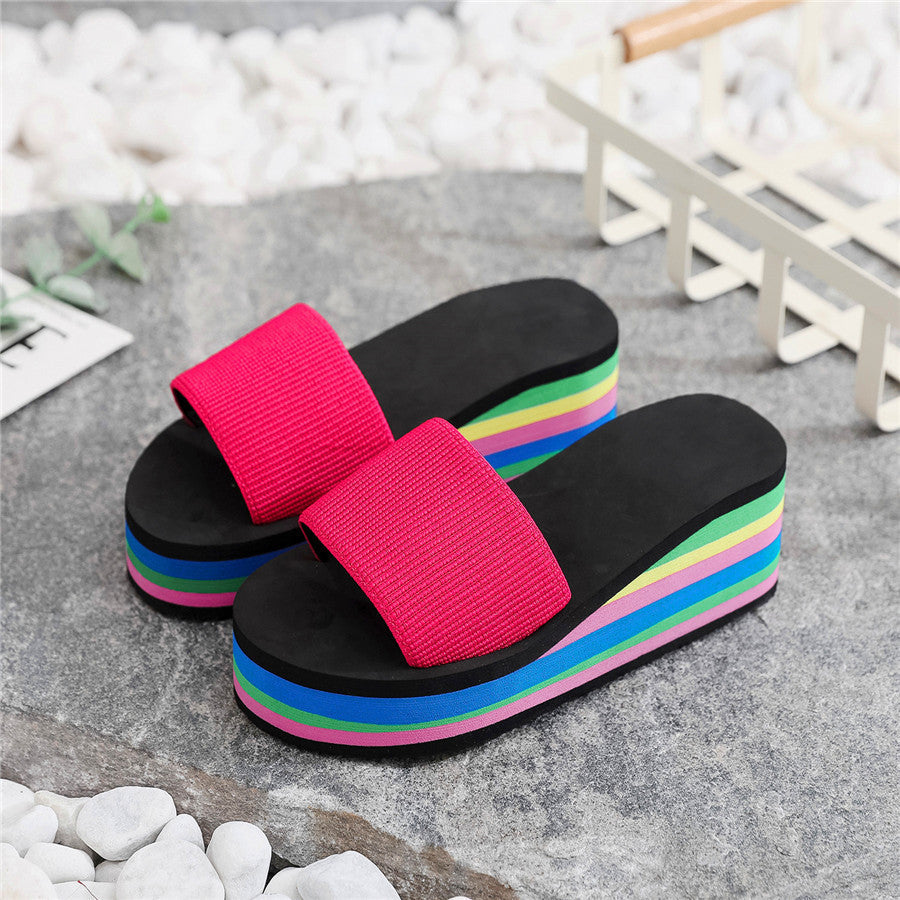 High Heel Slippers Women's Summer Non-slip Women's Wedge