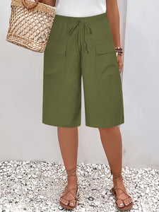 Women's Pocket Cropped Casual Shorts