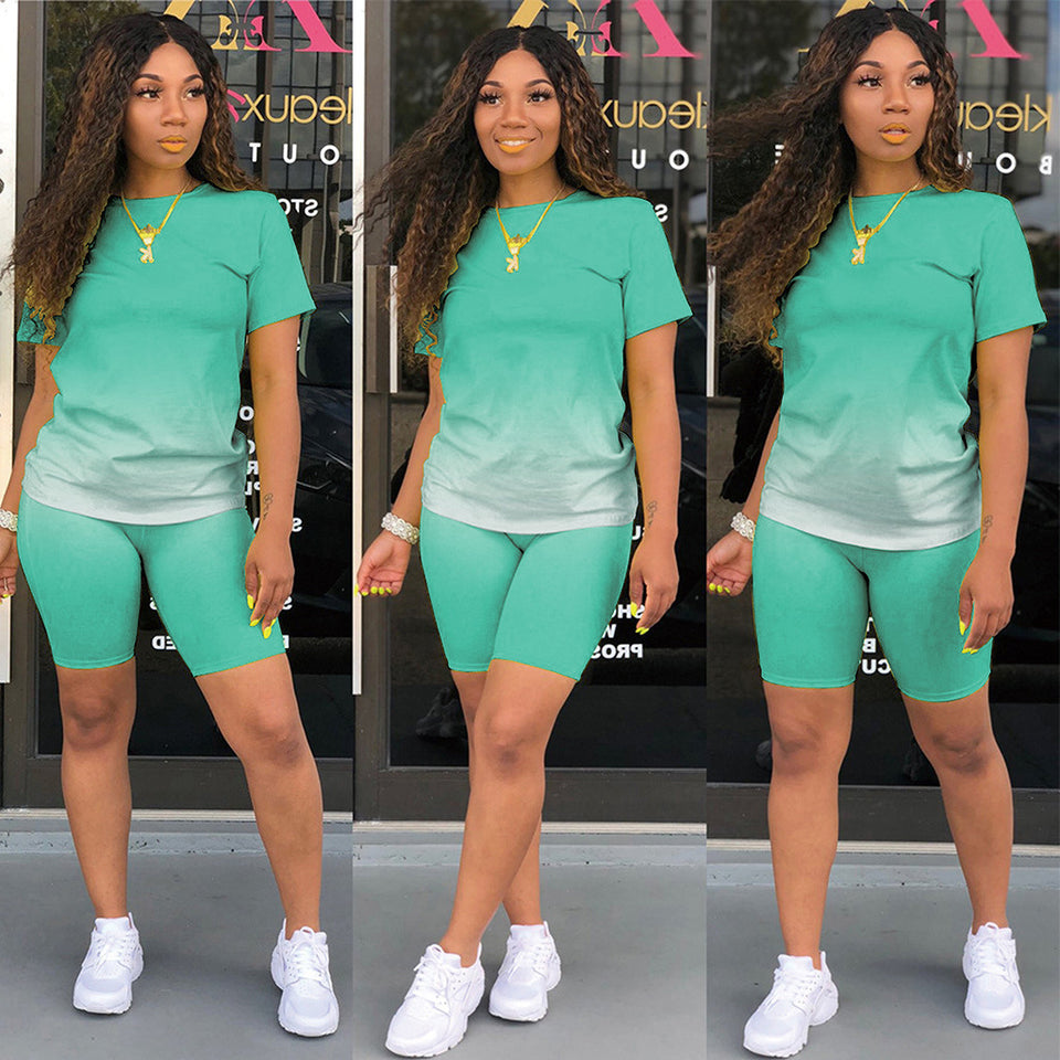 Short-Sleeved Shorts Two-Piece Set