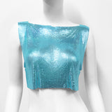 Metal Sequins Top Sweet And Spicy Style Vest