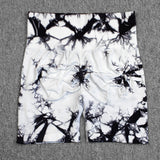 Tie-dye Printed Yoga Pants Summer Quick-drying Fitness Shorts Sexy High-waisted Hip-lifting Leggings Women's Shorts