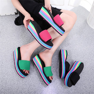 High Heel Slippers Women's Summer Non-slip Women's Wedge