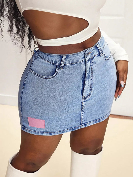 Shop High Waist Mini Denim Skirt - Women's Fashion | Akatonbo