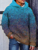 Acetate Fiber Men's Autumn And Winter New Heavy Classic Style Woven Hooded Sweater