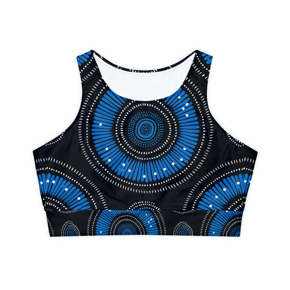 Fully Lined, Padded Sports Bra (AOP)