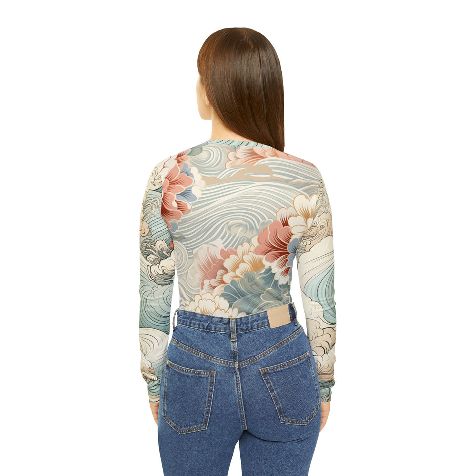 Women's Long Sleeve V-neck Shirt (AOP)