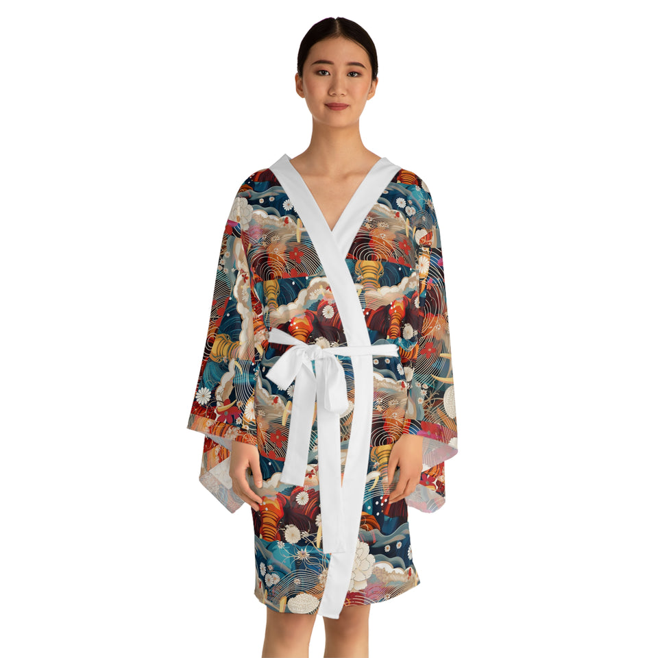 Long Sleeve Kimono Robe (AOP)