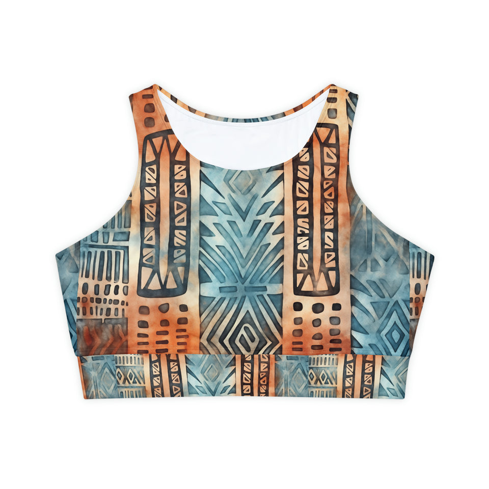 Fully Lined, Padded Sports Bra (AOP)