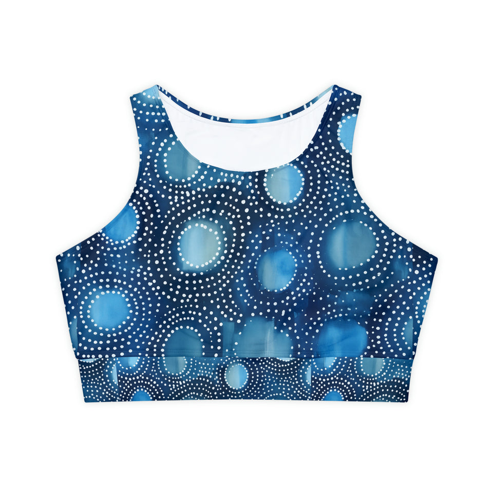 Fully Lined, Padded Sports Bra (AOP)