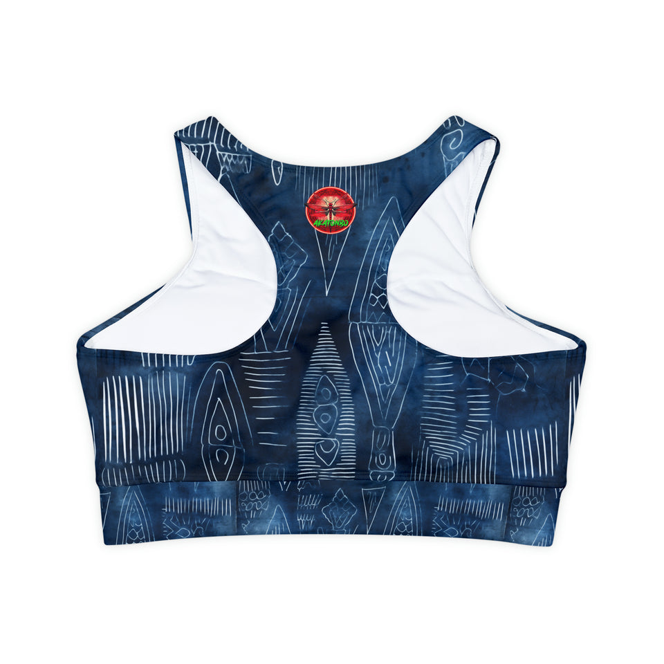 Fully Lined, Padded Sports Bra (AOP)