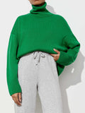 Solid Color Turtleneck Comfortable Loose Pullover Women's Sweater