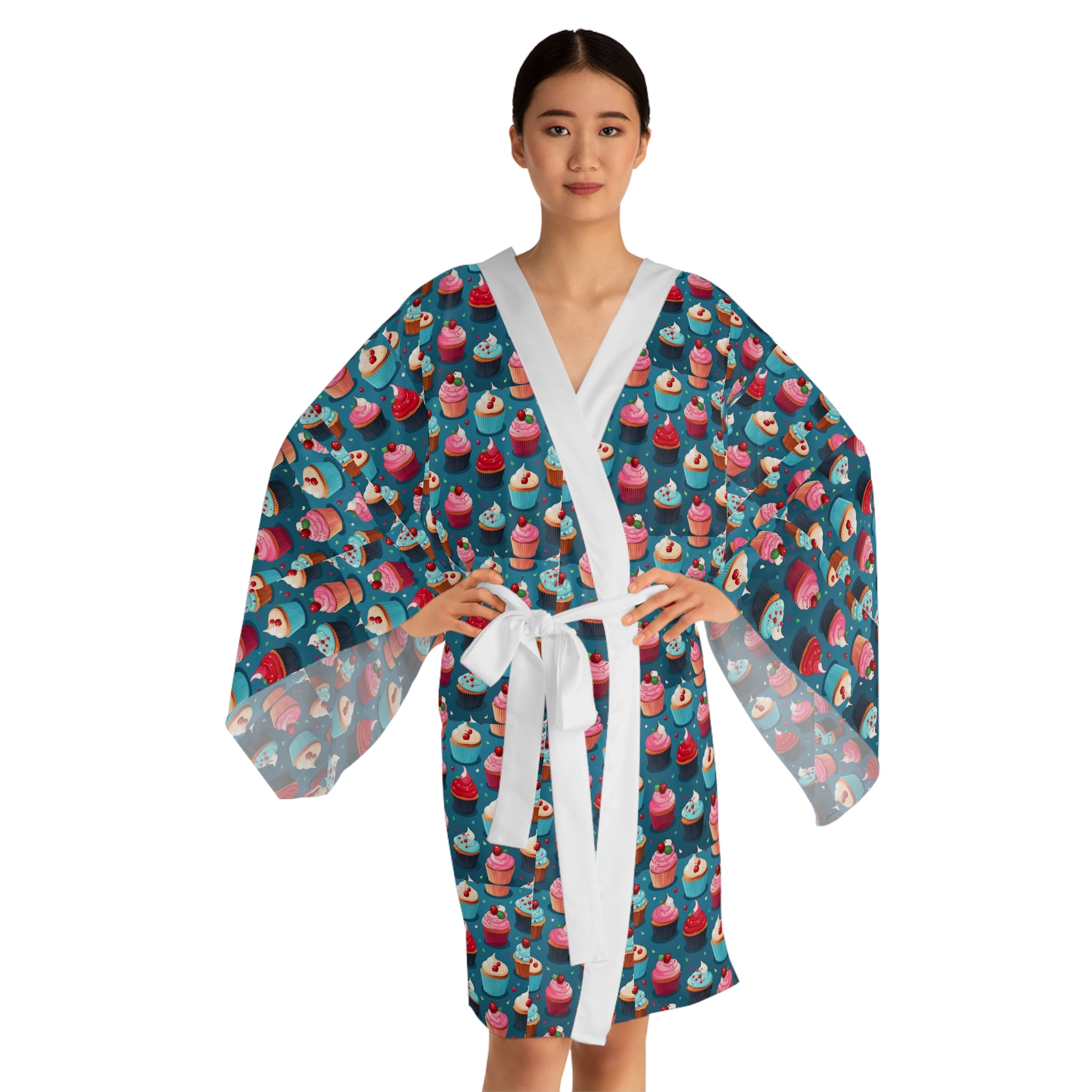 Long Sleeve Kimono Robe (AOP)