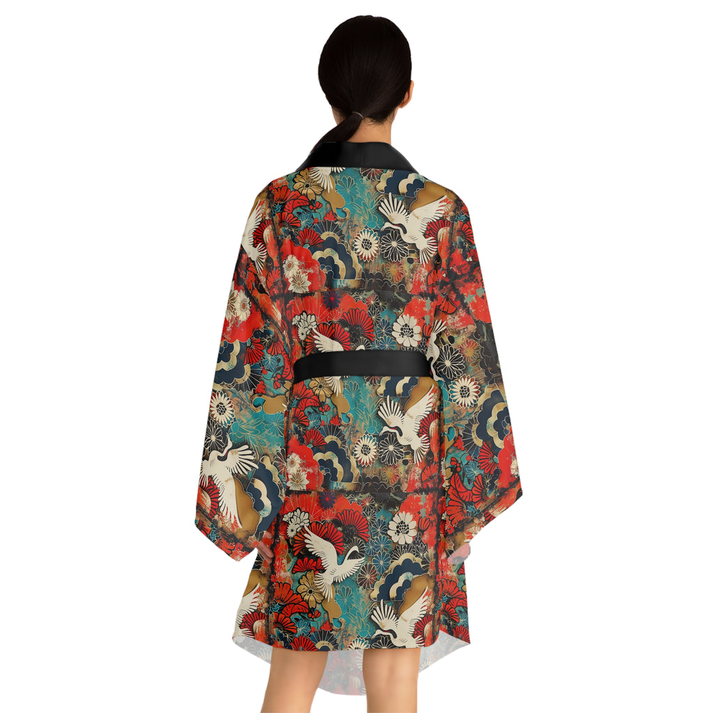 Long Sleeve Kimono Robe (AOP)