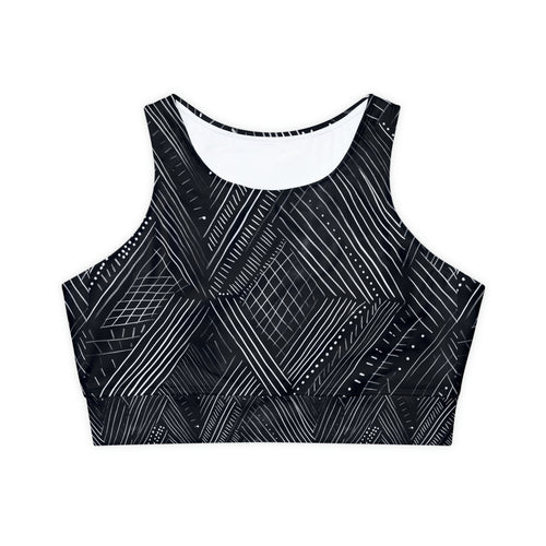 Fully Lined, Padded Sports Bra (AOP)