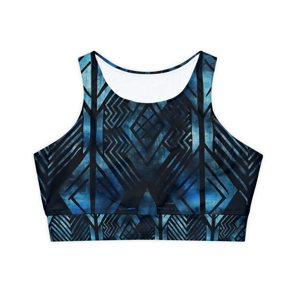Fully Lined, Padded Sports Bra (AOP)