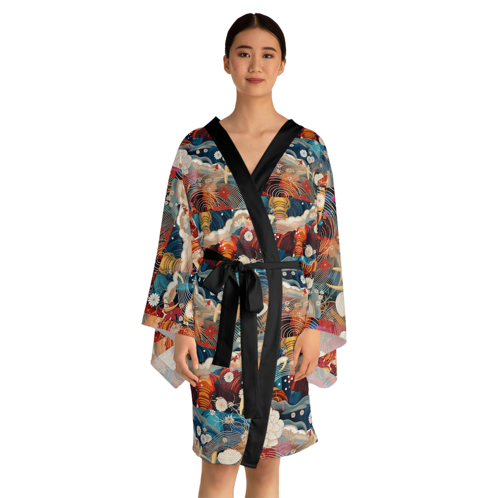 Long Sleeve Kimono Robe (AOP)