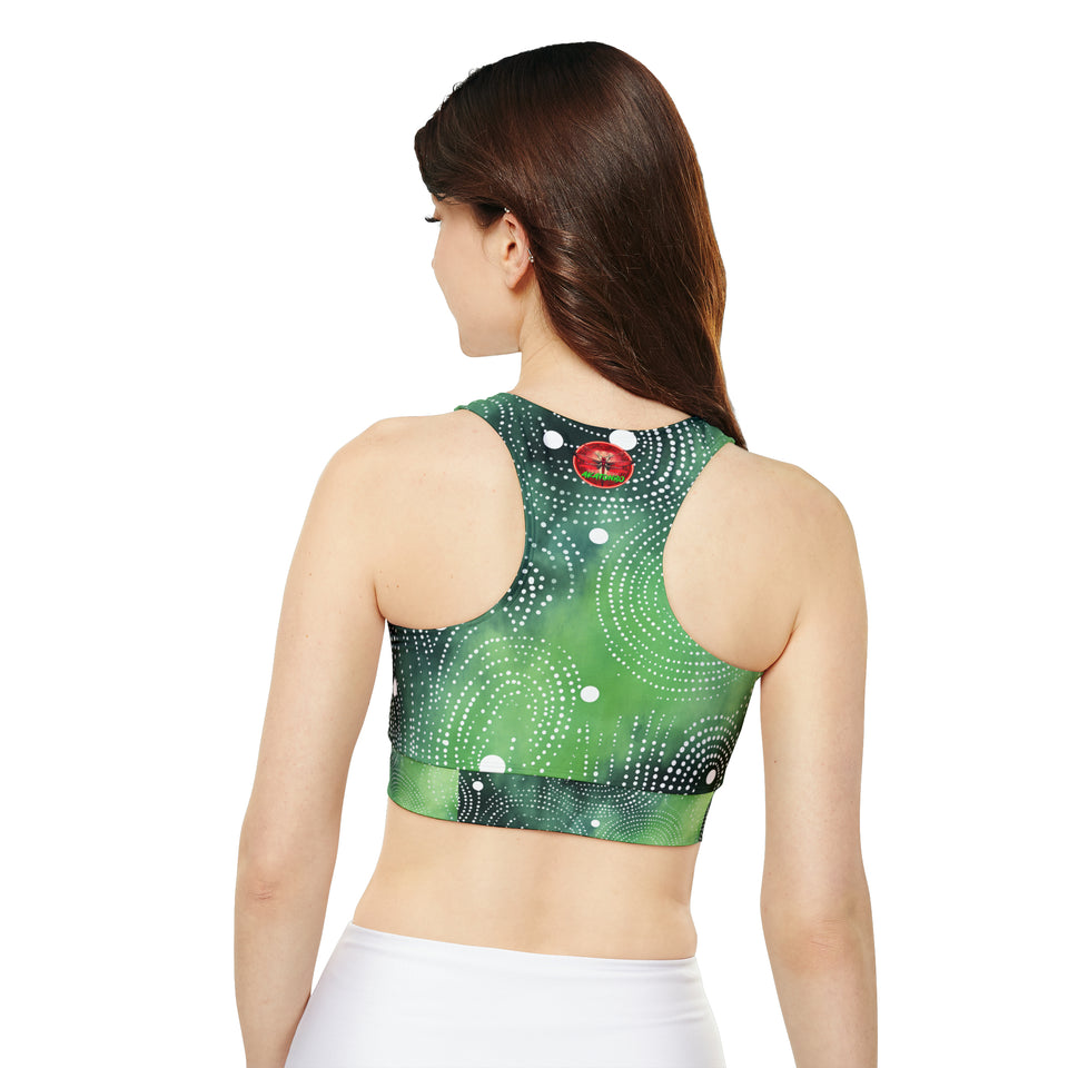 Fully Lined, Padded Sports Bra (AOP)