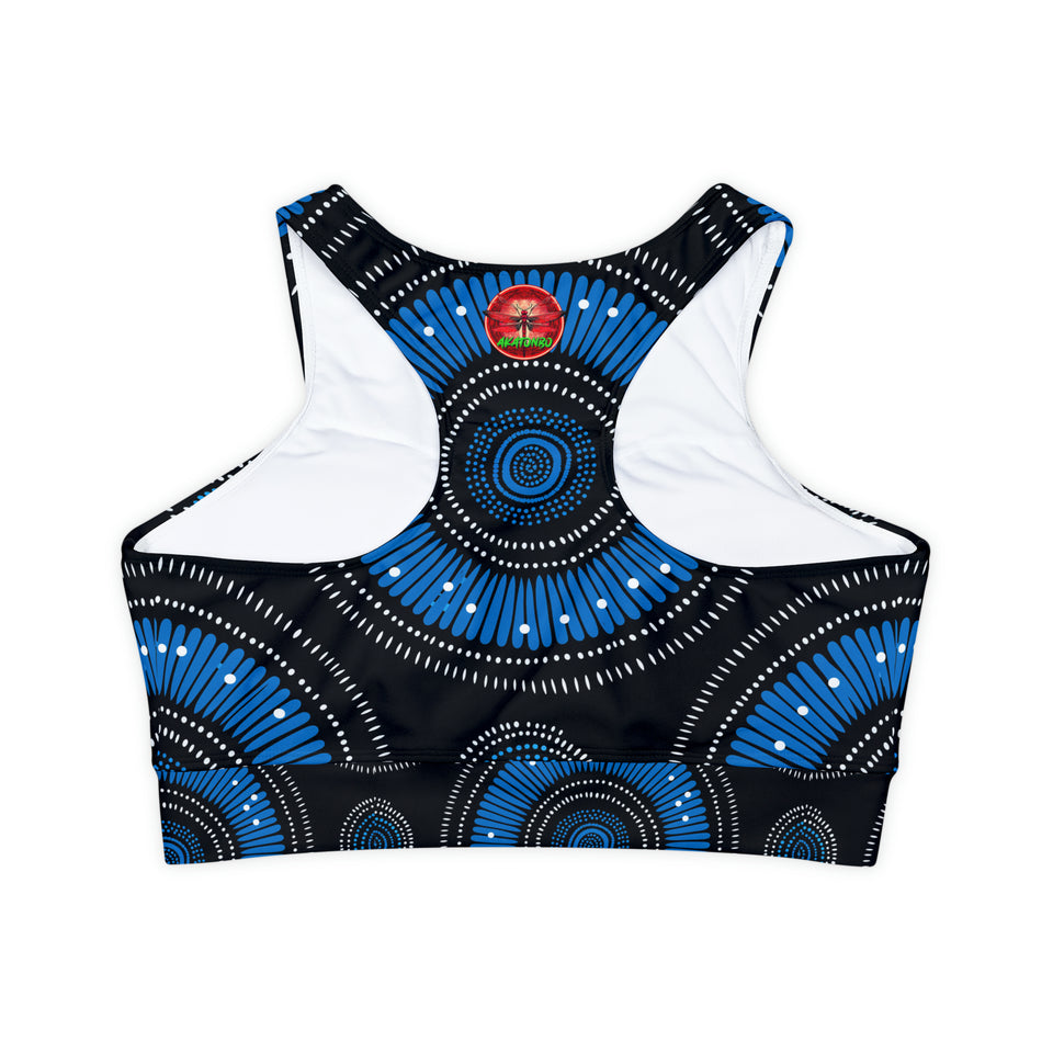 Fully Lined, Padded Sports Bra (AOP)