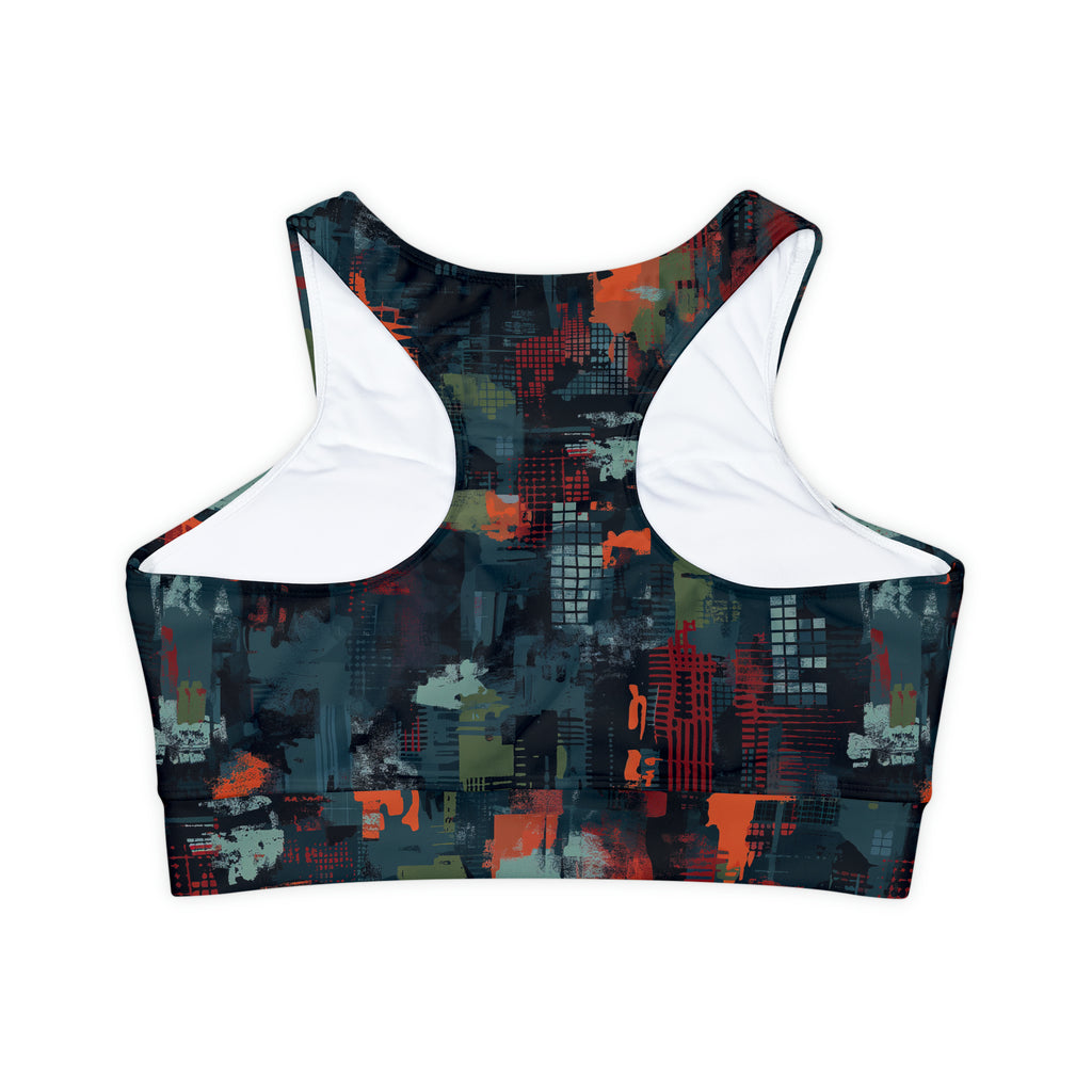 Fully Lined, Padded Sports Bra (AOP)