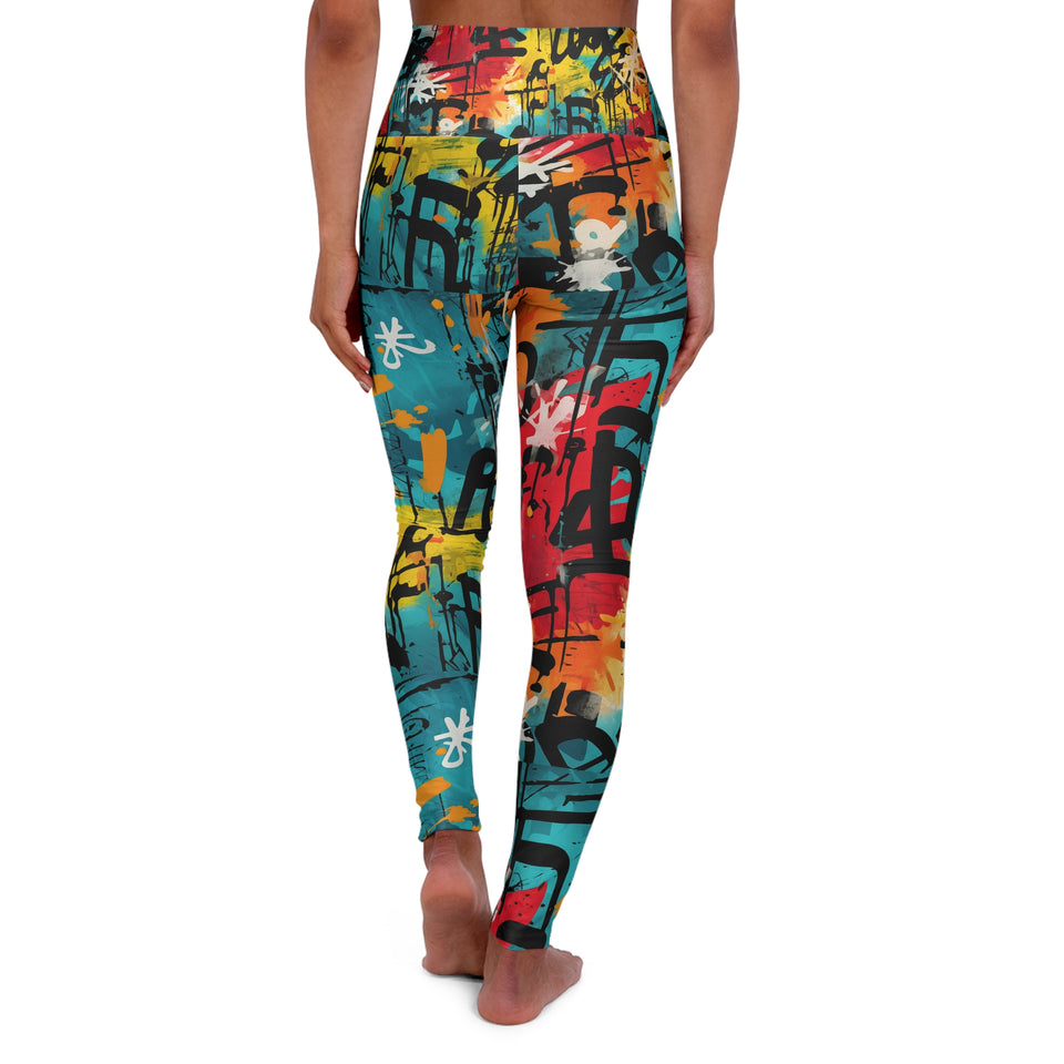 High Waisted Yoga Leggings (AOP)