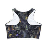 Fully Lined, Padded Sports Bra (AOP)