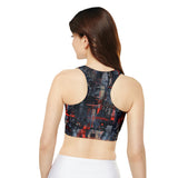 Fully Lined, Padded Sports Bra (AOP)