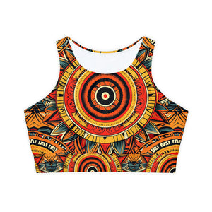 Fully Lined, Padded Sports Bra (AOP)