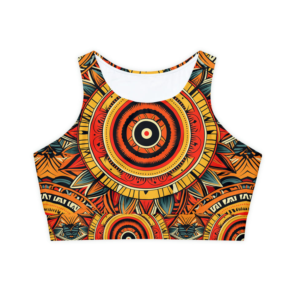 Fully Lined, Padded Sports Bra (AOP)