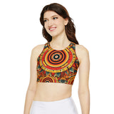 Fully Lined, Padded Sports Bra (AOP)