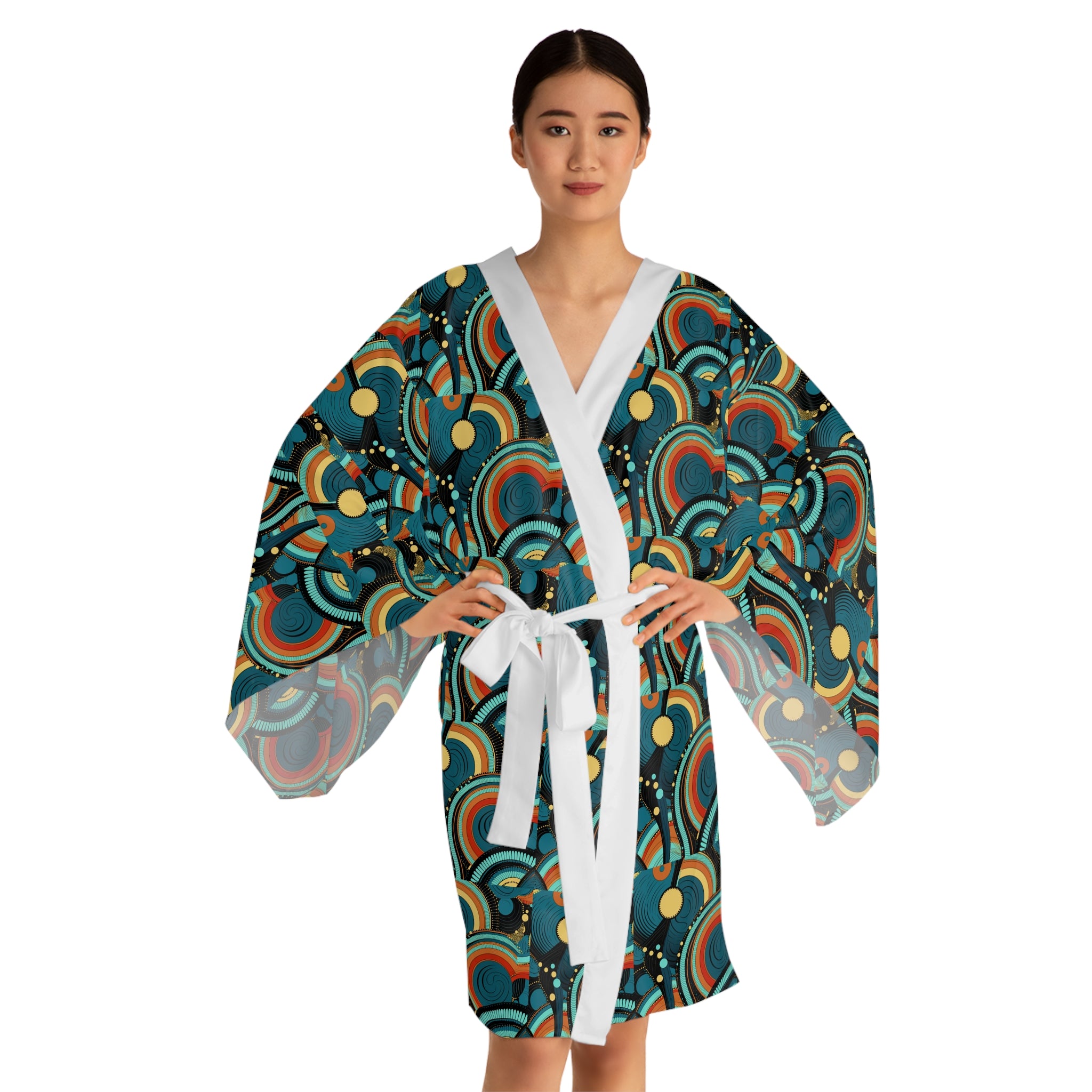 Long Sleeve Kimono Robe (AOP)