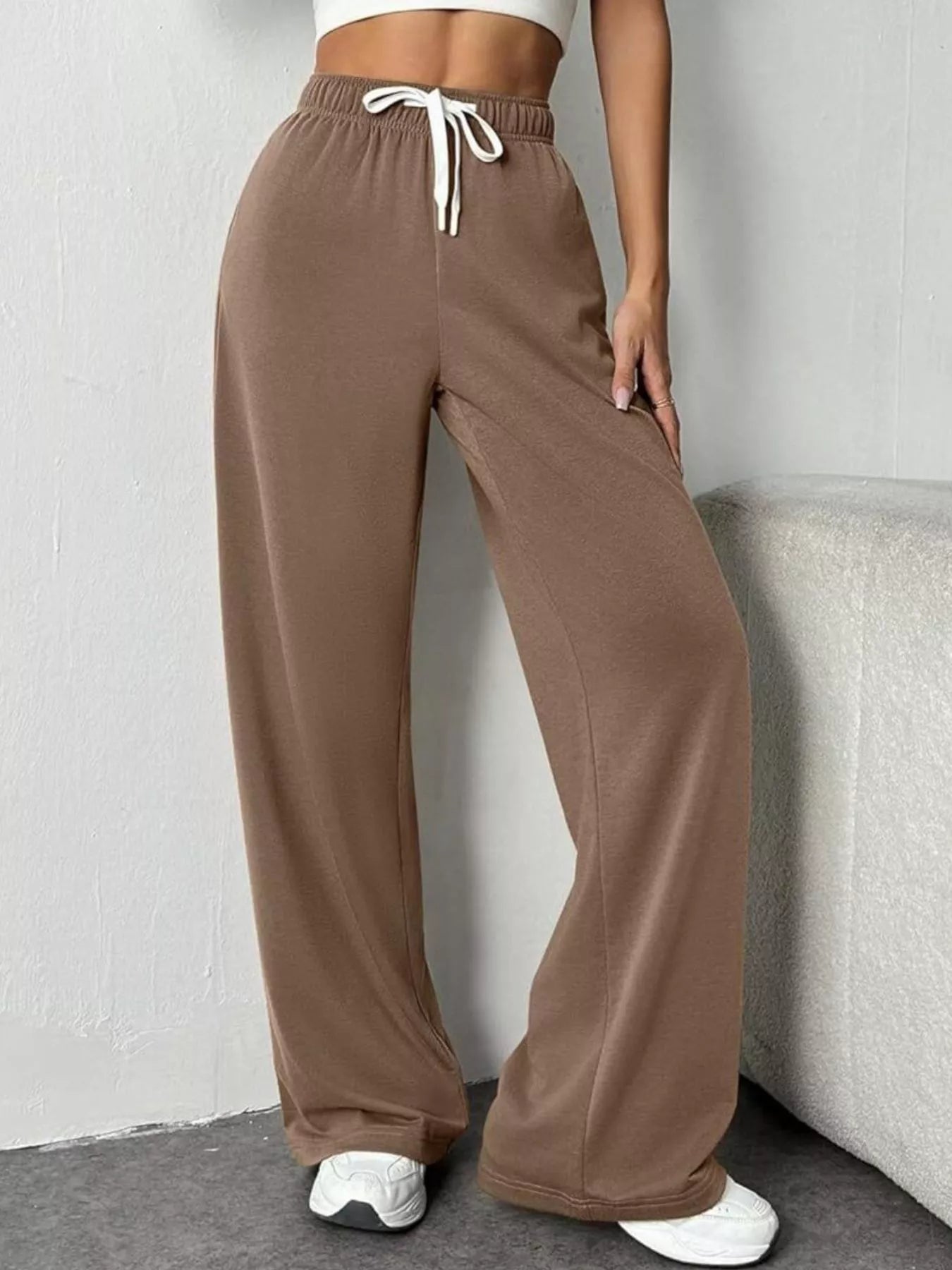 Shop Drawstring Wide Leg Pants - Women's Fashion | Akatonbo