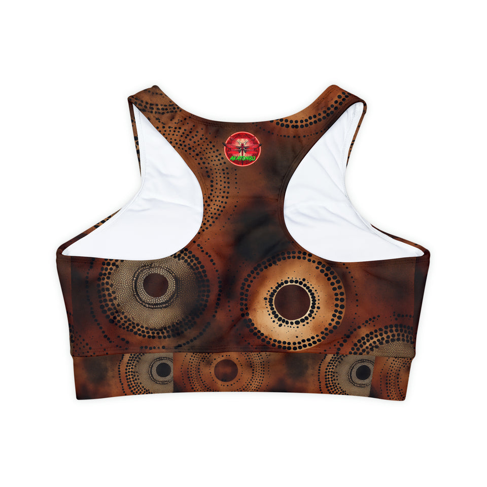 Fully Lined, Padded Sports Bra (AOP)