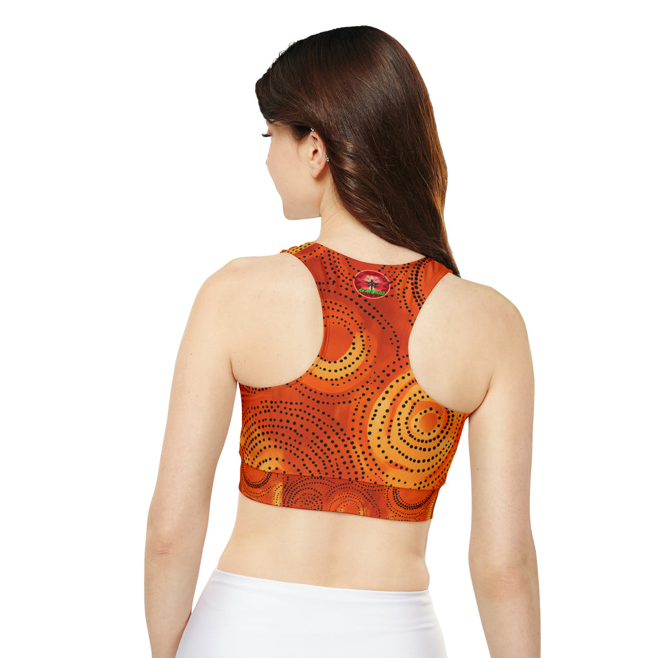 Fully Lined, Padded Sports Bra (AOP)
