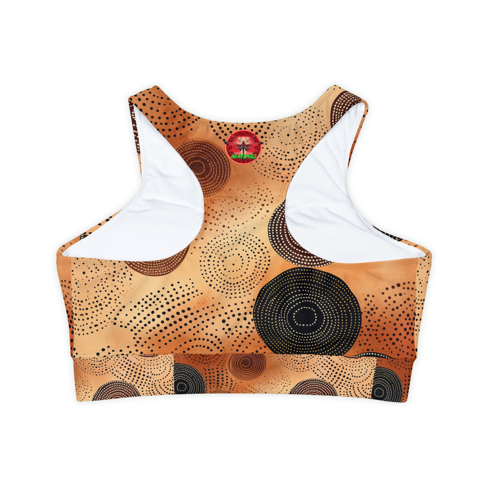 Fully Lined, Padded Sports Bra (AOP)