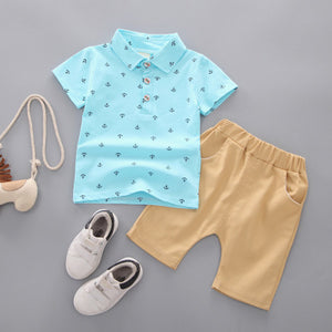 Anchor printed boys clothing set