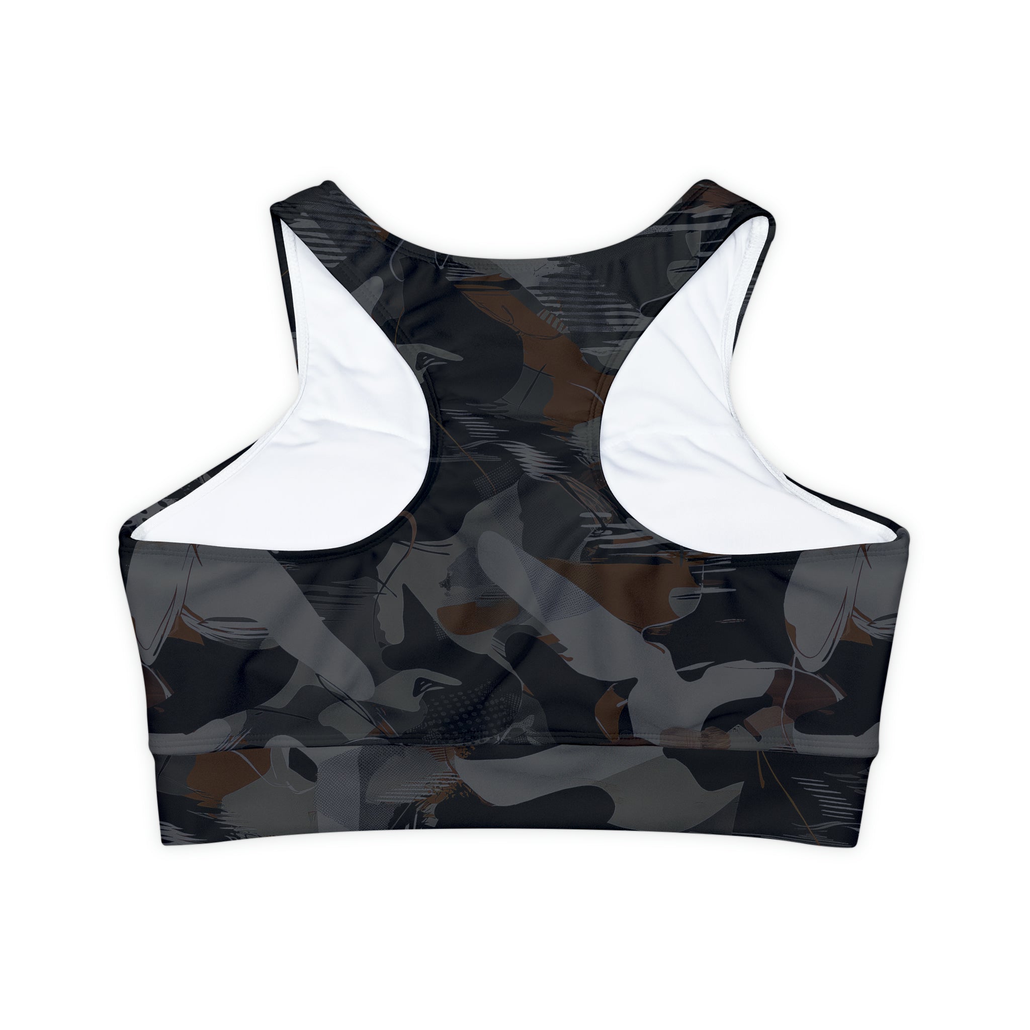 Fully Lined, Padded Sports Bra (AOP)