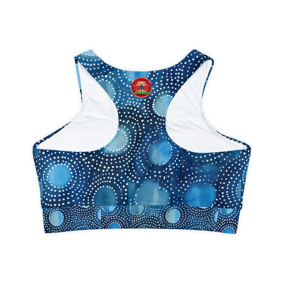 Fully Lined, Padded Sports Bra (AOP)